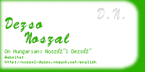 dezso noszal business card